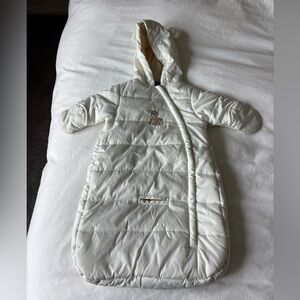 Faded Glory Cream Kids Sleep Sack with Bear Embroidery 0-3 month